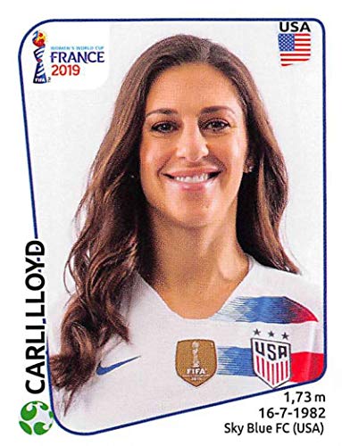 2019 Panini FIFA Women's World Cup France Album Stickers (Individual Sticker Only) Soccer #422 Carli Lloyd USA 2 Inch by 2 1/2 Inch Collectible Sticker