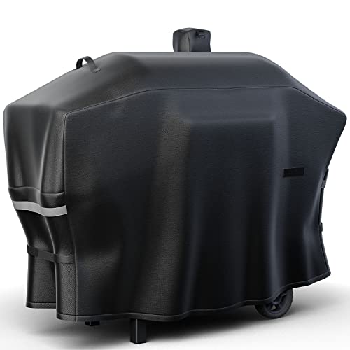 QuliMetal Grill Cover for Camp Chef 24 Pellet Grills, Model DLX 24, SmokePro 24, PG24, PG24LS, PG24S, PG24SE, PG24LTD, PG24XT, SG24, SmokePro DLX, Woodwind 24 Pellet Grills, Full Length Anti-UV 600D