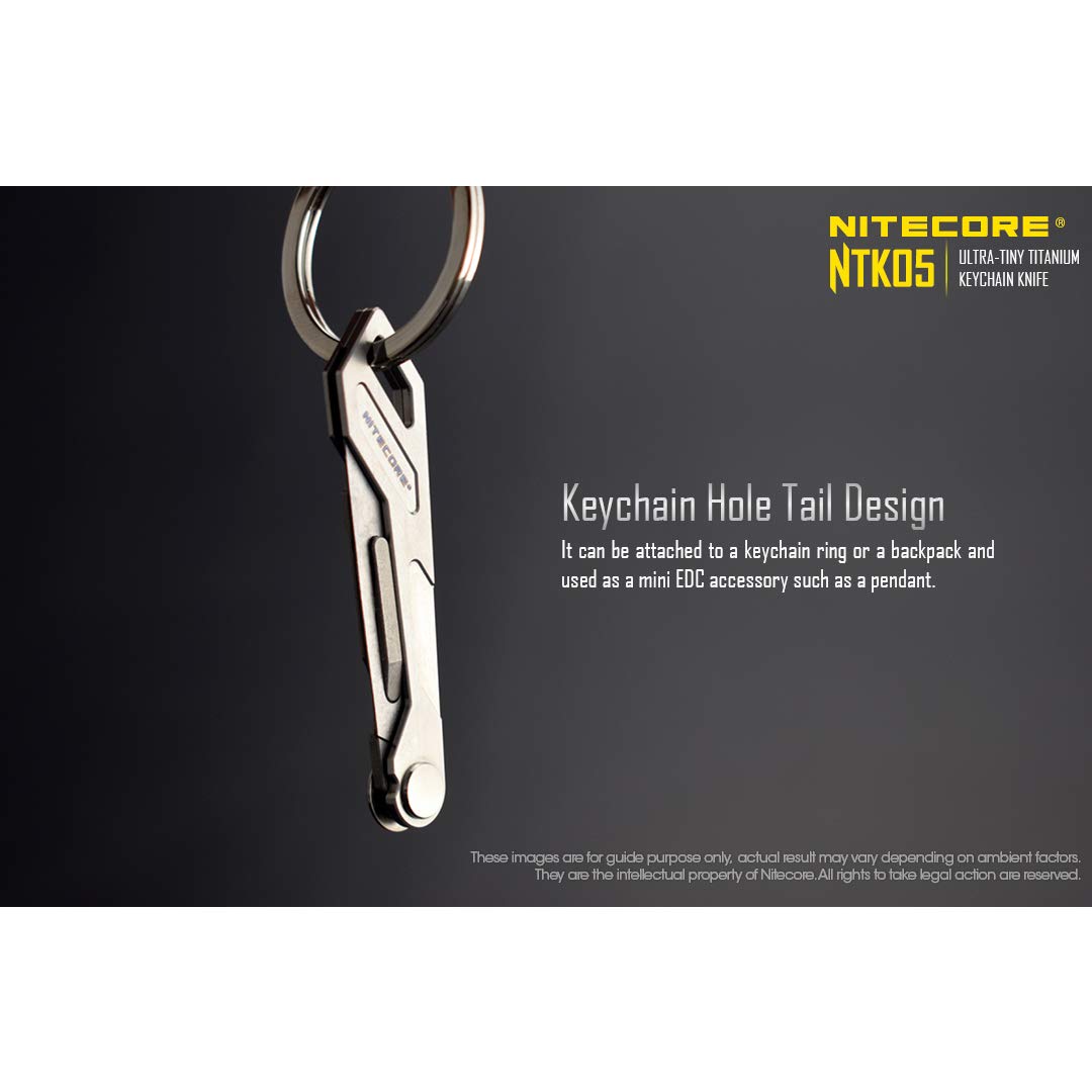 Nitecore NTK05 Titanium Folding Scalpel Everyday Knife and a Sticker