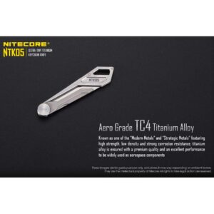 Nitecore NTK05 Titanium Folding Scalpel Everyday Knife and a Sticker