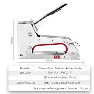 Hand Staple Gun Kit, KeLDE Light Stapler Tacker fit JT21 Staple, Includes 1500pcs 1/4, 5/16, 3/8 Inch Staples Set for Upholstery, DIY, Furniture, Material Repair, Carpentry