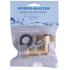 Hydro Master Garden Hose Elbow with Solid Brass 90 Degree 3/4" FHT x 3/4" MHT