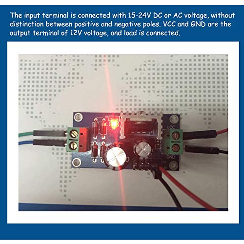 KOOBOOK 2Pcs L7812 LM7812 Three Terminal Regulator Module 12V Voltage Regulated Power Module