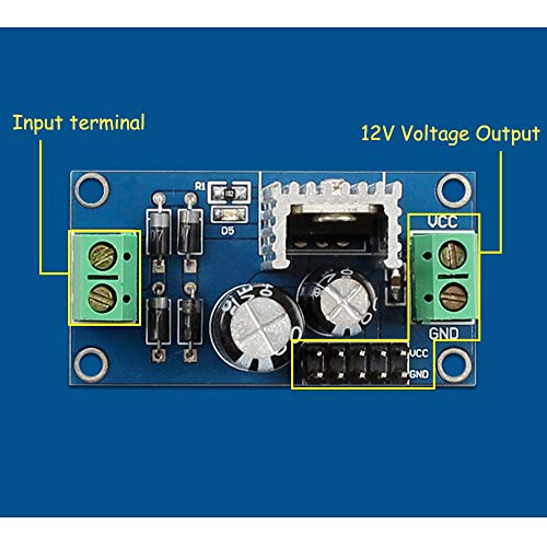 KOOBOOK 2Pcs L7812 LM7812 Three Terminal Regulator Module 12V Voltage Regulated Power Module