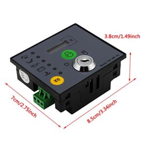 Generator Controller, Manual Start Generator Controller Panel Board with Keys for Generator Control Module, LCD Generator Controller Module Control Panel for Manually Starting and Stopping