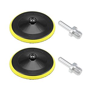 uxcell 7" hook and loop backing pad sanding polishing backer plate with m14 drill adapter for random orbit sander polisher buffer 2pcs