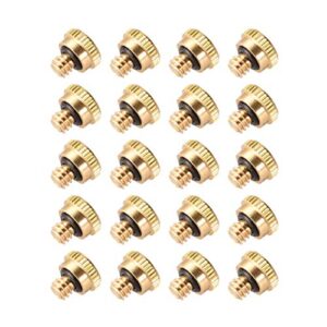 uxcell misting nozzle plug, unc10-24 screw thread brass for outdoor cooling system, 20 pcs (9mm height)