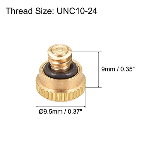 uxcell Misting Nozzle Plug, UNC10-24 Screw Thread Brass for Outdoor Cooling System, 20 Pcs (9mm Height)