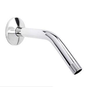 vetta 8 inch shower arm and flange, stainless steel construction, shower head extension extender pipe arm, chrome finish
