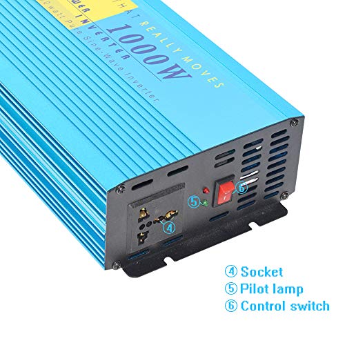 XINPUGUANG 300W 500W 1000W 2000w Solar Inverter Pure sine Wave DC 12V to AC 110V with Solar Panel kit (1000W)