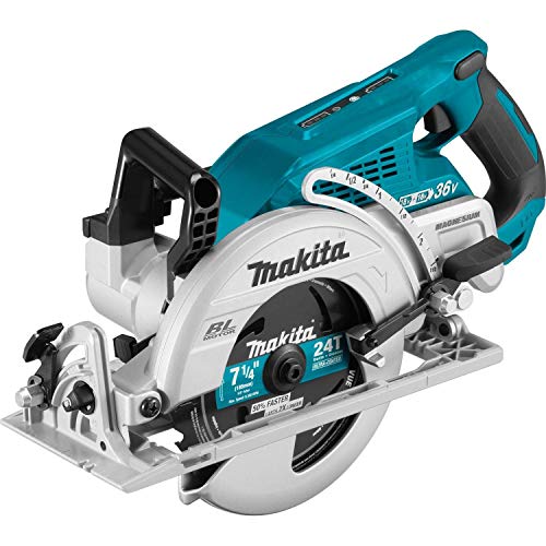 Makita XSR01PT-R 18V X2 (36V) LXT Brushless Lithium-Ion 7-1/4 in. Cordless Rear Handle Circular Saw Kit with 2 Batteries (Renewed)