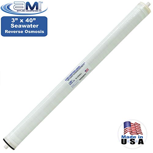 APPLIED MEMBRANES INC. 3" x 40" Seawater Desalination Reverse Osmosis Membrane | for Sea Recovery Watermaker Systems | M-S3040A Replaces 2724011433