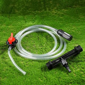 Yardwe 3/4 Inch Fertilizer Injector for Drip Irrigation Venturi Fertilizer Mixer Injectors Device Tube Switch Filter