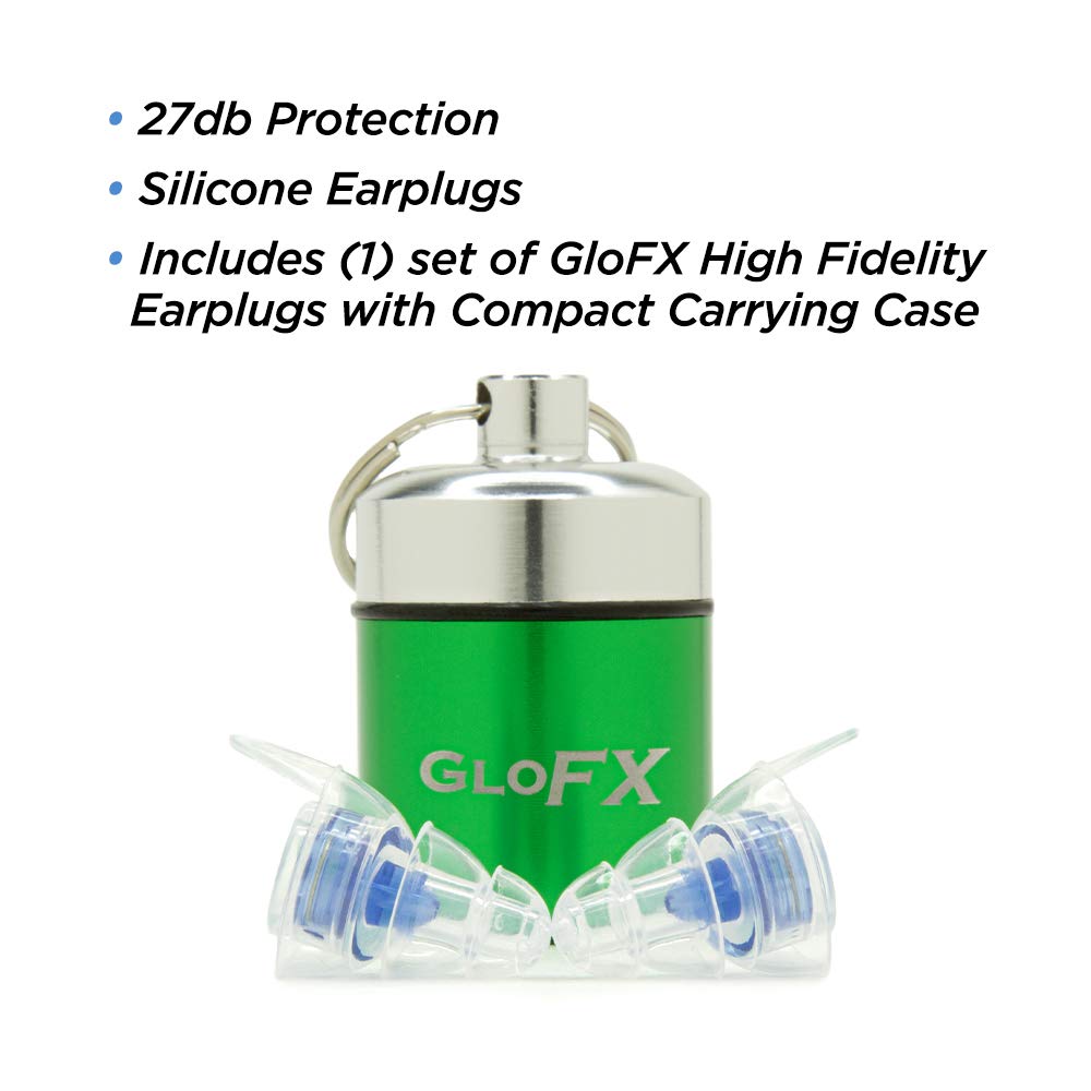 Glofx Ear Plugs - Comfortable Hearing Protection for Music Events Concerts and Festivals - Musician Noise Cancelling Reusable Earplugs High Fidelity