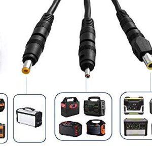 Solar Panel Connectors Compatible with MC-4 Solar Connectors to DC Extension Cable 16AWG with DC 5.5mmx2.1mm, DC3.5x1.35mm,DC5.5x2.5mm and DC8mm Adapter for Portable Power Station Solar Generators