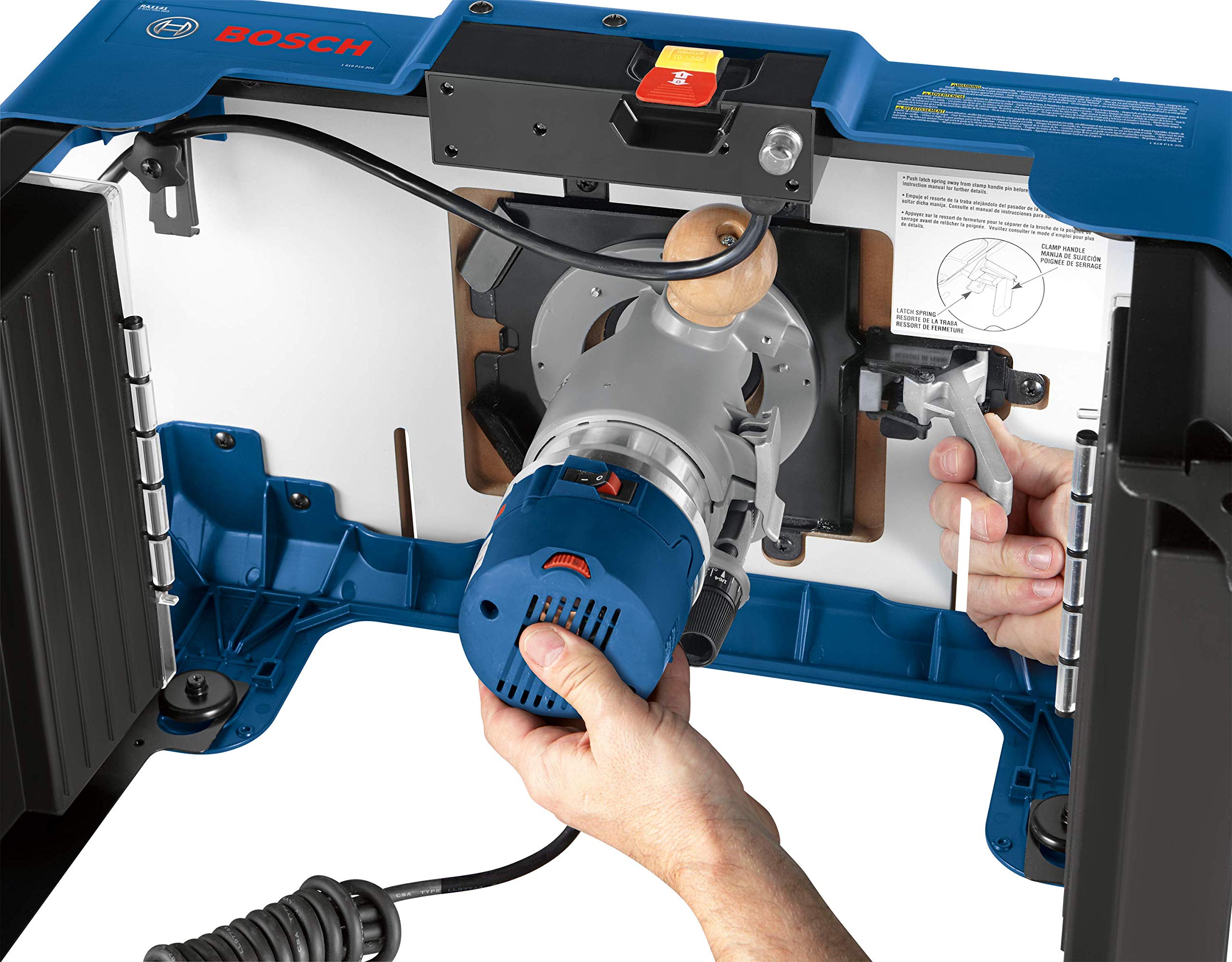 BOSCH RA1141 26 in. x 16-1/2 in. Laminated MDF Top Portable Jobsite Router Table with 2-1/2 in. Vacuum Hose Port