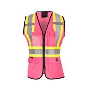 pioneer safety vest for women – 9 pockets - hi-vis startech reflective tape - class 2 ansi - (multiple colors)