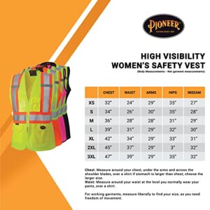 Pioneer Safety Vest for Women – 9 Pockets - Hi-Vis StarTech Reflective Tape - Class 2 ANSI - (Multiple Colors)