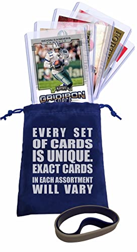 Deion Sanders Football Cards (5) Assorted Bundle - Dallas Cowboys Trading Card Gift Set