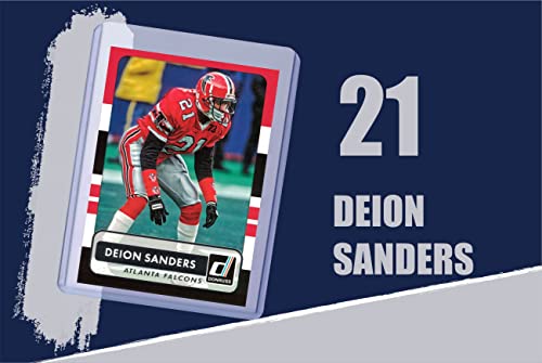 Deion Sanders Football Cards (5) Assorted Bundle - Dallas Cowboys Trading Card Gift Set