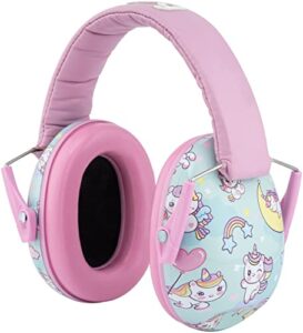 snug kids ear protection - noise cancelling sound proof earmuffs/headphones for toddlers, children & adults (unicorns)