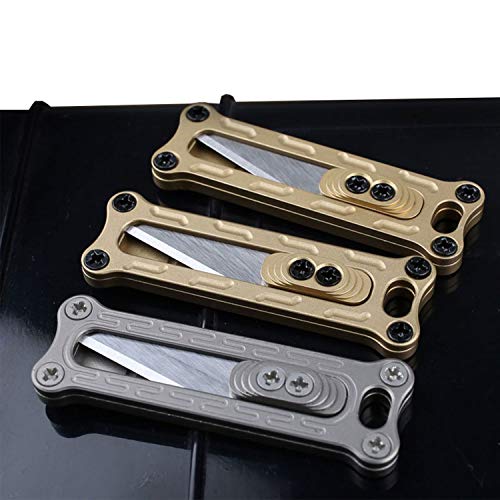 Mini Brass Rapid Utility knife, portable tool paper cutter, Hang able keychain,with Retractable