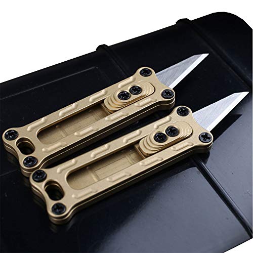 Mini Brass Rapid Utility knife, portable tool paper cutter, Hang able keychain,with Retractable