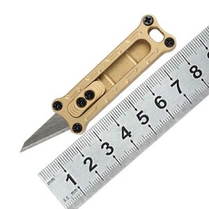 Mini Brass Rapid Utility knife, portable tool paper cutter, Hang able keychain,with Retractable