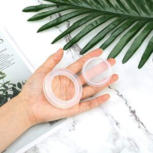 4 Pieces Silicone Patio Table Umbrella Hole Ring Plug and Cap Set for Glass Outdoors Patio Table Deck Yard, 2 Inch (Clear)