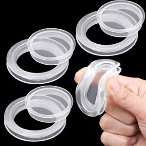 4 pieces silicone patio table umbrella hole ring plug and cap set for glass outdoors patio table deck yard, 2 inch (clear)