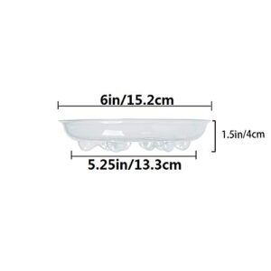 Idyllize 15 Pack Assorted Sizes 6 8 10 Inch Clear Thick Plastic Heavy Duty Sturdy Plant Saucer Drip Trays for pots, 5 Pieces of Each Size (Assorted Sizes 6'', 8'', 10'')