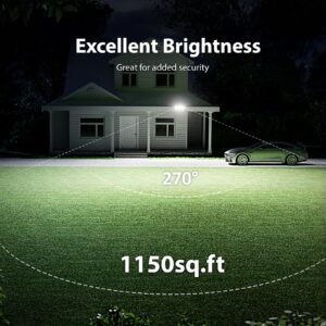 Onforu 65W LED Security Lights Motion Sensor Light Outdoor, 6500LM, 6500K, IP65 Waterproof, Flood Light Outdoor Motion Detector with Adjustable 3 Head, Hardwired Wall Light for Entryway, Yard, Garage