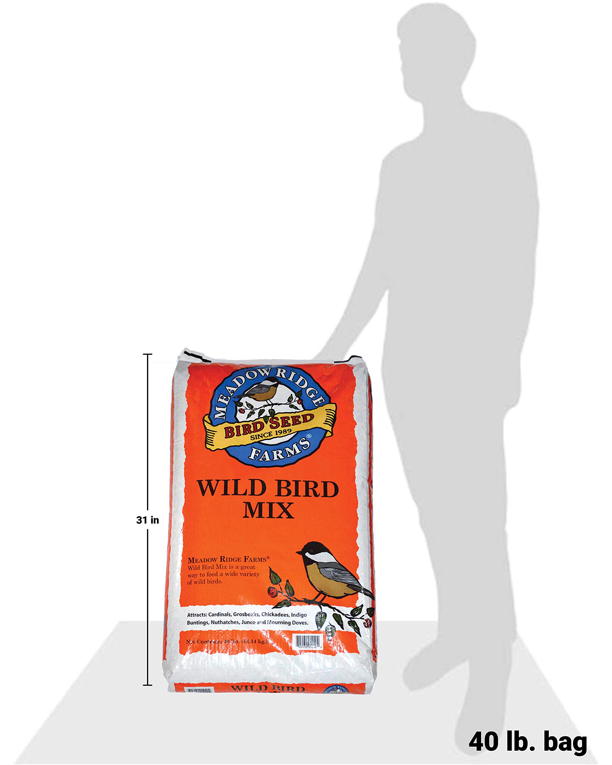 Meadow Ridge Farms Wild Bird Seed Mix, 40-Pound Bag