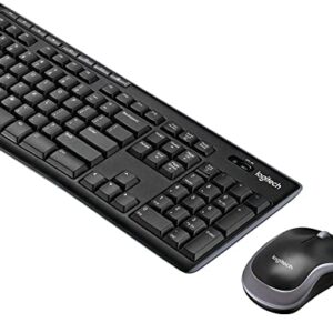 Logitech K270 Wireless Keyboard and M185 Wireless Mouse Combo — Keyboard and Mouse Included, Long Battery Life (Black with Mouse)