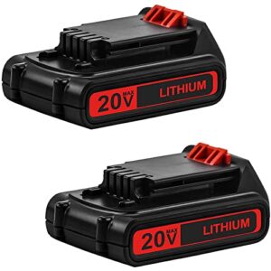 ohyes bat 2 pack 3000mah replacement for battery compatible with 20v cordless power tools (red)