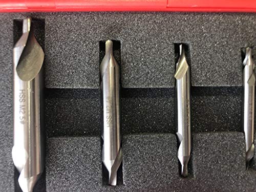 5PC M2HSS Combined Center Drills Countersinks 60 Degree Angle Bit Set