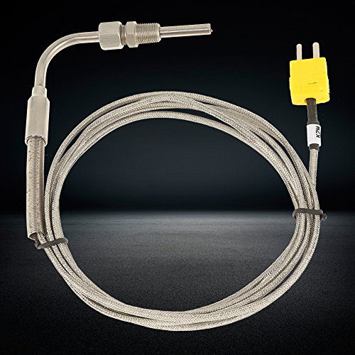 Thermocouple for Furnace, K Type Thermocouple Probe, EGT Thermocouple, EGT K Type Thermocouple Thermocouple Temperature Sensors for Exhaust Gas Temp Probe with 1/8inch NPT Threads Exposed