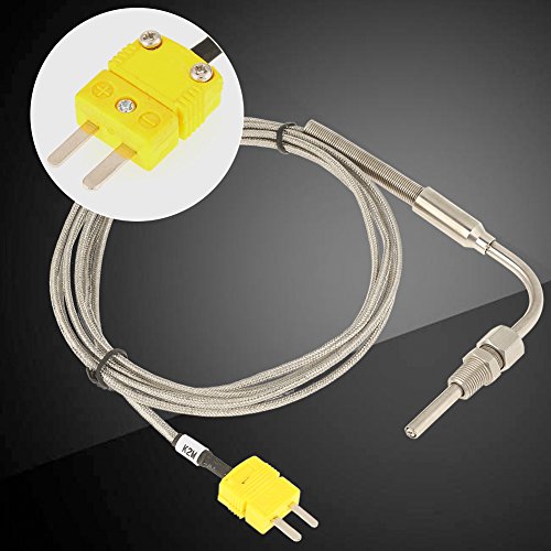 Thermocouple for Furnace, K Type Thermocouple Probe, EGT Thermocouple, EGT K Type Thermocouple Thermocouple Temperature Sensors for Exhaust Gas Temp Probe with 1/8inch NPT Threads Exposed