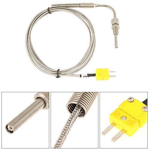 Thermocouple for Furnace, K Type Thermocouple Probe, EGT Thermocouple, EGT K Type Thermocouple Thermocouple Temperature Sensors for Exhaust Gas Temp Probe with 1/8inch NPT Threads Exposed