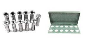 hhip 4951-0008 11 piece r8 collet set and 12 piece collet rack