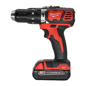 milwaukee 2607-21ct tool m18 lithium-ion cordless 1/2-inch hammer drill driver kit with 1.5ah battery, charger and hard case