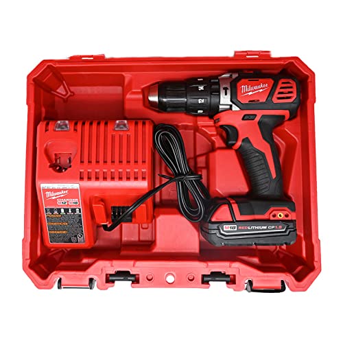 Milwaukee 2607-21CT Tool M18 Lithium-Ion Cordless 1/2-inch Hammer Drill Driver Kit with 1.5Ah Battery, Charger and Hard Case