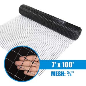 Fencer Wire 7 ft. x 100 ft. Garden & Plant Protective Netting with 3/4" Mesh, Reusable & Doesn't Tangle, Protection Against Bird, Deer and Other Animals, Multiple Choices Available (c. Heavy Duty)