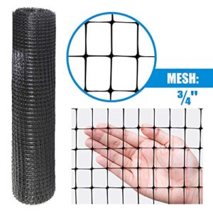 Fencer Wire 7 ft. x 100 ft. Garden & Plant Protective Netting with 3/4" Mesh, Reusable & Doesn't Tangle, Protection Against Bird, Deer and Other Animals, Multiple Choices Available (c. Heavy Duty)