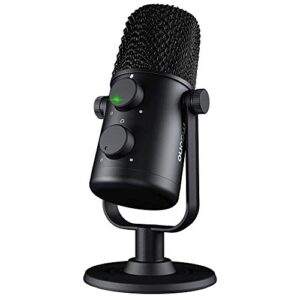 maono usb microphone for recording, streaming, gaming, podcasting, cardioid condenser mic with zero latency monitoring, mute, volume, mic gain, plug & play for pc, computer, mac, au-902