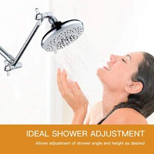 8 Inch Shower Head Extension Arm Chrome.Solid Brass Adjustable Shower Arm Extension. Lower Or Raise Any Rain Or Handheld Showerhead To Your Height & Angle – Universal Connection