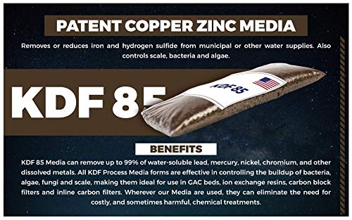 4.5" x 20" Refillable Well Water Filter - for Iron, Sulfur and Chlorine Reduction | KDF 85 + KDF 55 + Activated Carbon - Compatible with 20" Big Blue Housing by Oceanic Water Systems