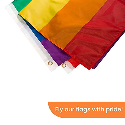 Sapphere Sunset Lesbian Pride Flag - Large 3x5FT, Double Sided Print, Waterproof, Sleeve and Metal Grommets, Vibrant Orange and Magenta Colors