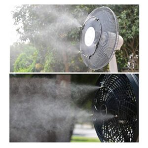 Hylaea Fan Misting Cooling System, Outdoor 1/4'' Fan Mist Kit for a Cool Patio 10FT (3M) Misting Line + 4 Brass Misting Nozzles + a Faucet Adapter for Any Outdoor Fan