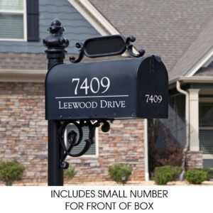 Personalized Mailbox Numbers - Street Address Vinyl Decal - Custom Decorative Numbering Street Name House Number Gift E-004v - Back40Life